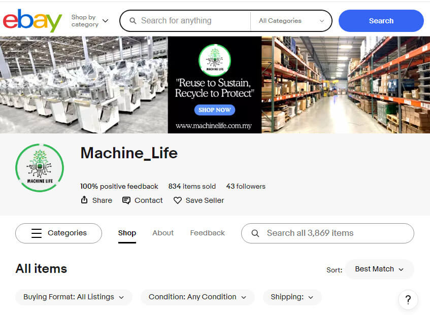 Machine Life eBay Store